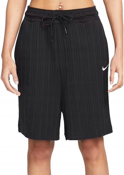 Kadın Sportswear Fitilli Şort DM6401 010