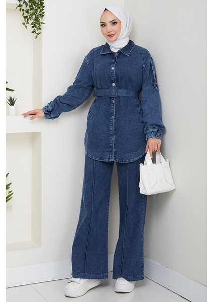 Ceket Pantolon Kot Ikili Takım 1637 - Mavi fırsatları