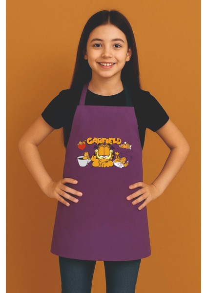 Çocuk Mutfak Önlüğü Etkinlik Önlüğü 4-12 Yaş Aktivite Önlüğü Mor