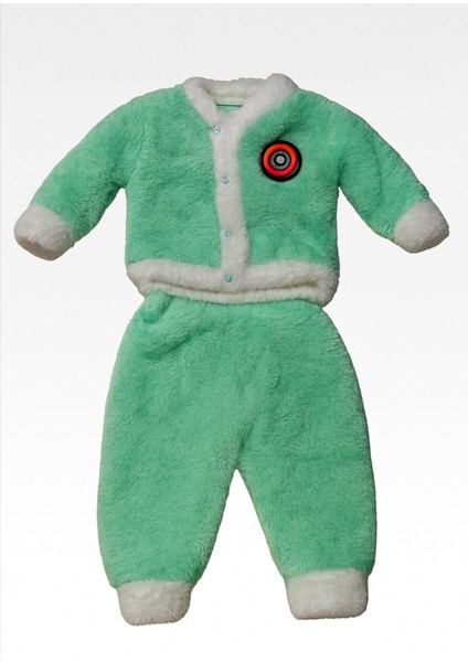 Pelüş Düğmeli Sol Göğüsünde Yön Pusula Armalı Alt&üst Unısex Bebek Takım modelleri