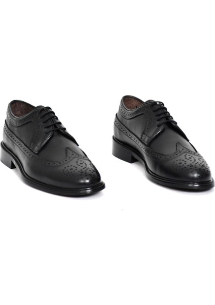 Hakiki Deri Siyah Oxford Erkek Ayakkabı - Kösele Taban fiyatları