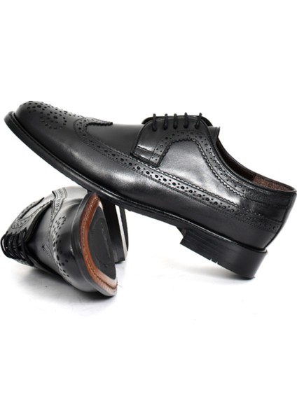 Hakiki Deri Siyah Oxford Erkek Ayakkabı - Kösele Taban modelleri