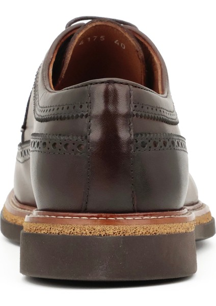 Hakiki Deri Kahverengi Oxford Erkek Ayakkabı Eva Taban - 04175 fırsatları