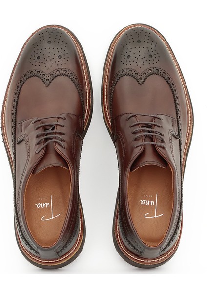 Hakiki Deri Kahverengi Oxford Erkek Ayakkabı Eva Taban - 04175 indirimleri