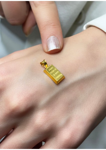 14 Ayar Altın Mini Külçe Kolye Ucu modelleri