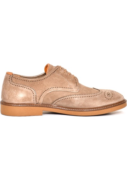 Hakiki Süet Deri Oxford Erkek Ayakkabı Termo Taban Bağcıklı - 242024