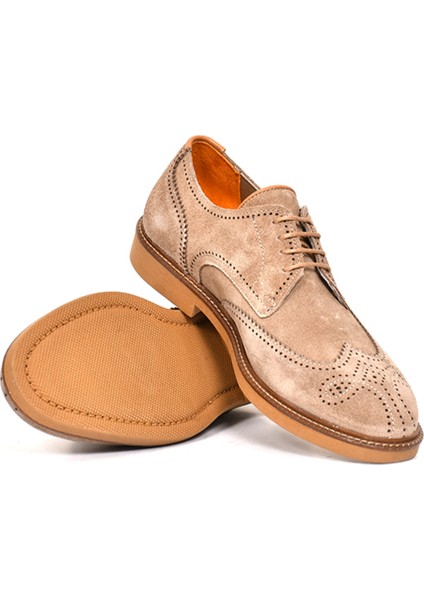 Hakiki Süet Deri Oxford Erkek Ayakkabı Termo Taban Bağcıklı - 242024 indirimleri
