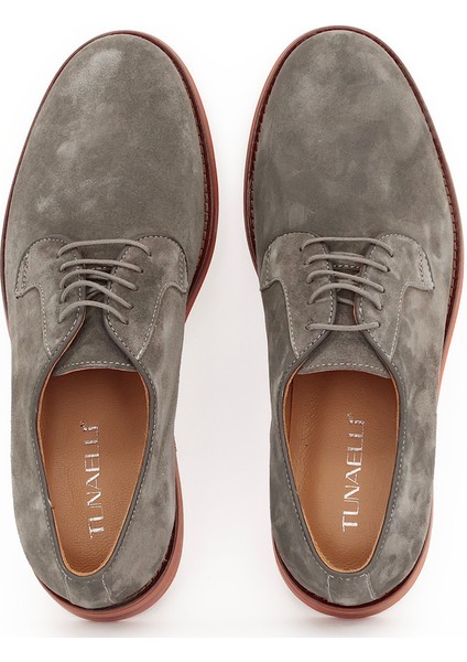 Hakiki Süet Deri Gri Oxford Erkek Ayakkabı Eva Taban - 3766 indirimleri