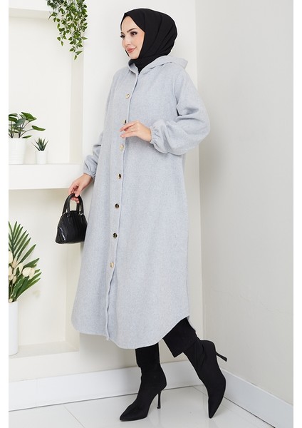 Fevza Düğmeli Kaşe Kap 1635 - Gri fırsatları