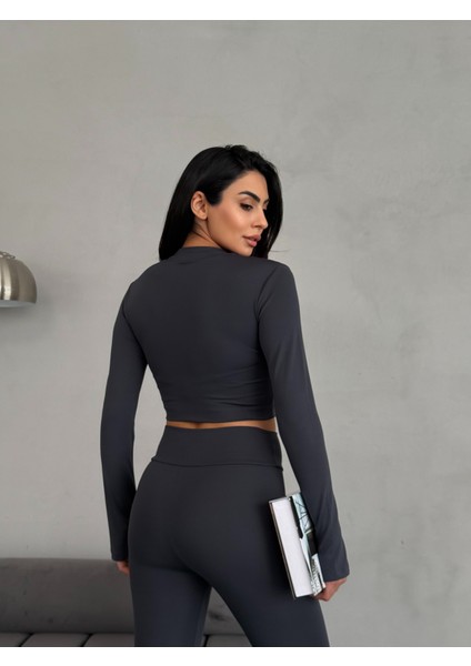 Slim Fit Yüksek Bel Toparlayıcı Crop Kadın 2’li Tayt Takım indirimleri