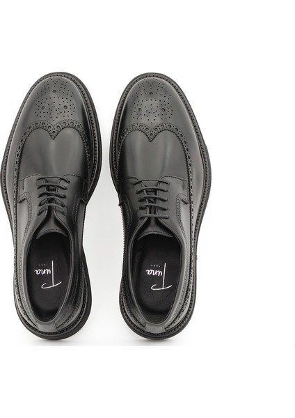 Hakiki Deri Siyah Oxford Erkek Ayakkabı Eva Taban - 04175