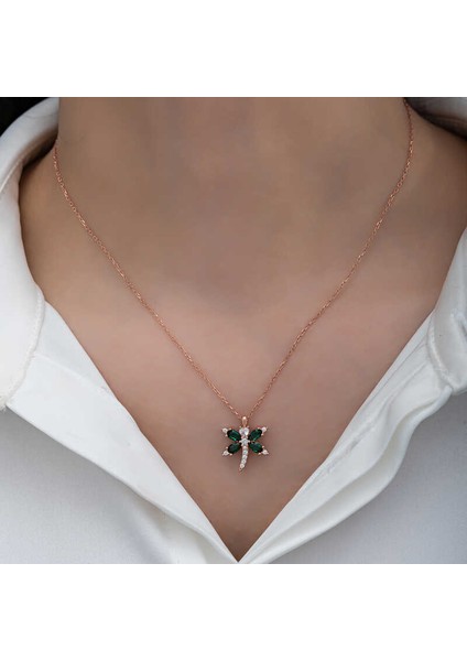925 Ayar Gümüş Rose Yusufçuk Kadın Kolye T8290 (802802) indirimleri