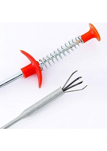 Açma Makinesi Gider Borusu Açma Temizleme Çubuğu Aparatı Mutfak Banya Drenaj Duş Tuvalet Kanalizasyon 90CM