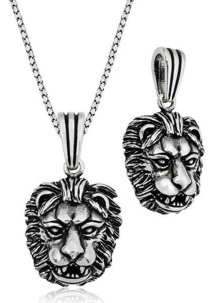 925 Ayar Gümüş Aslan Gümüş Kolye T5548 (802802)