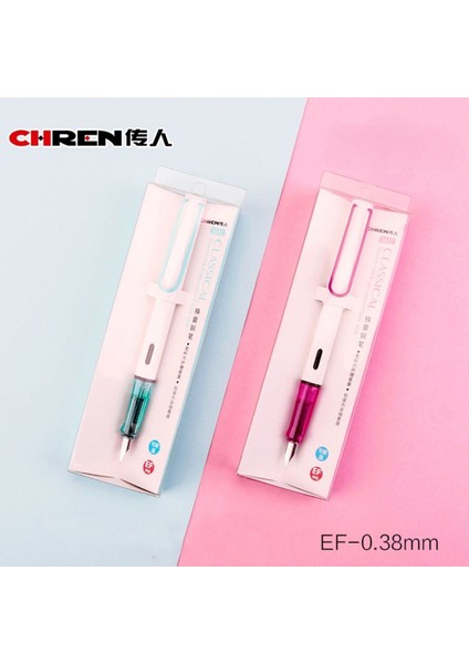 Chren 3882 Dolma Kalem, Ef Uç, Şık Beyaz Gövde, 3 Renk Seçeneği