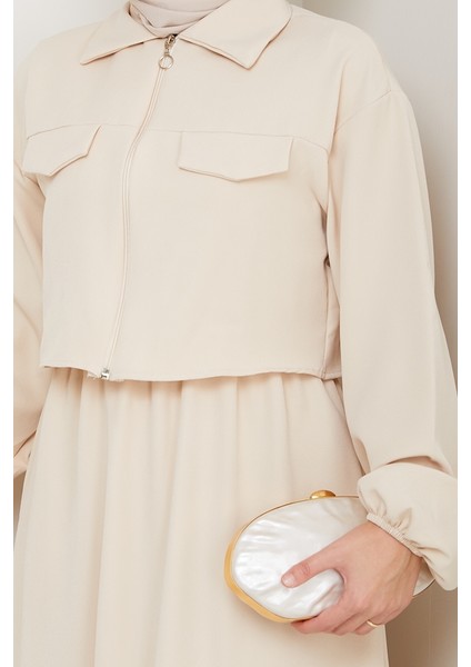 Ceket Elbise Ikili Takım 1433 - Bej fırsatları