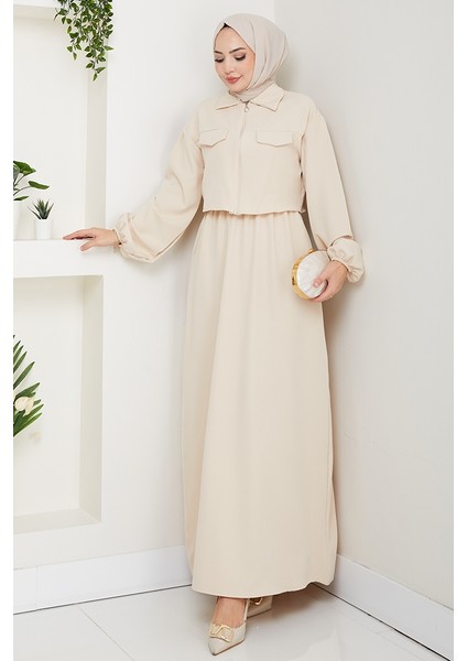 Ceket Elbise Ikili Takım 1433 - Bej indirimleri