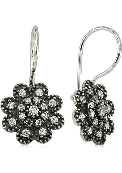 925 Ayar Gümüş Sallantılı Çiçek Küpe EA1760004 (802802)
