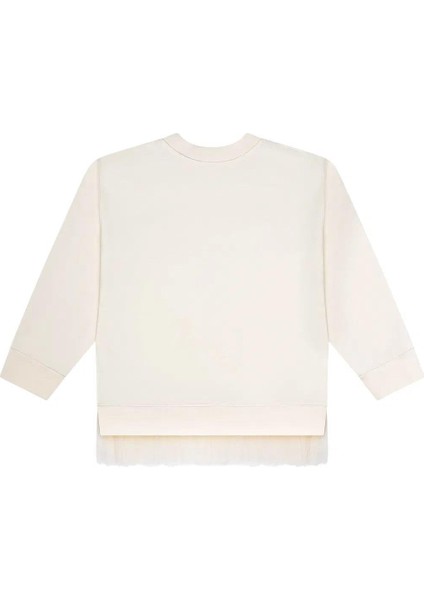 Kız Çocuk Çiçek Nakışlı Tüllü Sweatshirt MNT25K211 modelleri