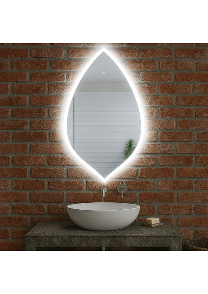 Natura LED Ayna – Damla Formlu Modern Duvar Aynası modelleri