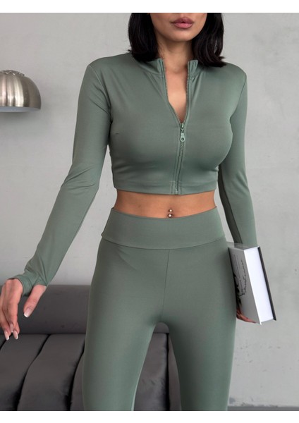 Slim Fit Yüksek Bel Toparlayıcı Crop Kadın 2’li Tayt Takım fiyatları