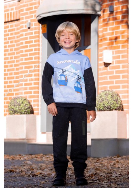 Erkek Çocuk Fermuar Detaylı Eşofman Altı MNT25E218