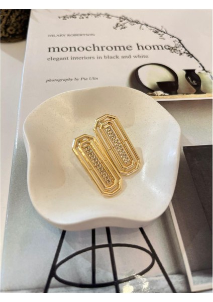 Vip Taşlı Küpe (Sekizgen)