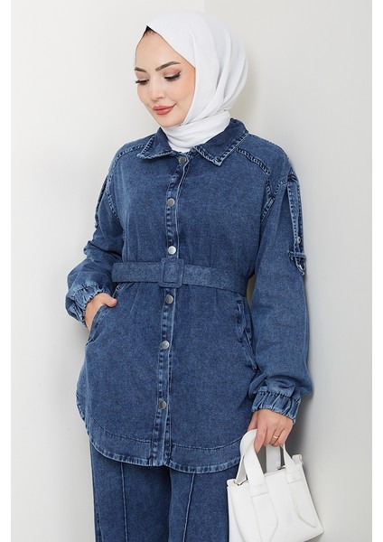 Ceket Pantolon Kot Ikili Takım 1637 - Mavi indirimleri