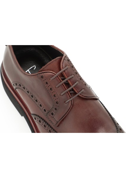 Hakiki Deri Kahverengi Oxford Erkek Ayakkabı Bağcıklı Eva Taban - 3523 indirimleri