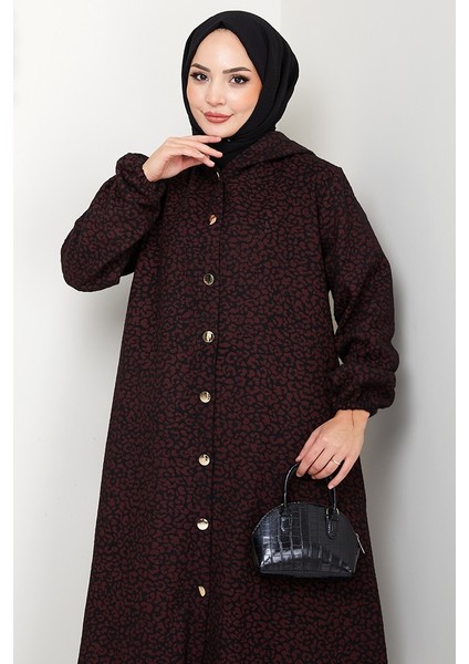 Dilra Kapüşonlu Kaşe Kap 1632 - Bordo fiyatları