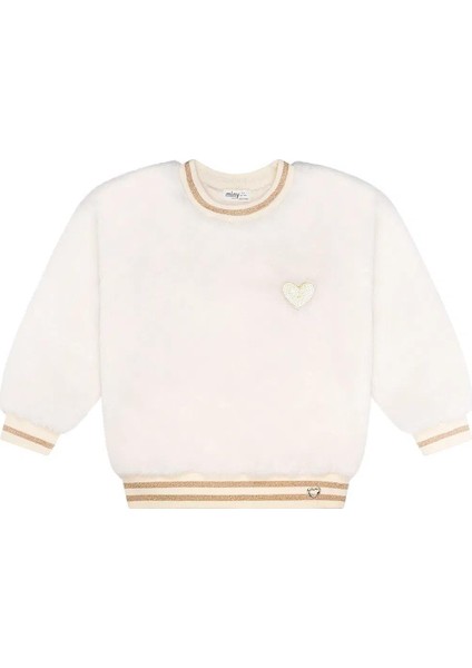 Kız Çocuk Pul Kalp Nakışlı Peluş Sweatshirt MNT25K209 fiyatları