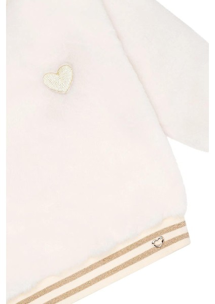Kız Çocuk Pul Kalp Nakışlı Peluş Sweatshirt MNT25K209 fırsatları