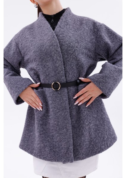 Sıcak Tutan Kadın Kaşe Kaban Astarlı-Kemerli-Çıtçıtlı fiyatları