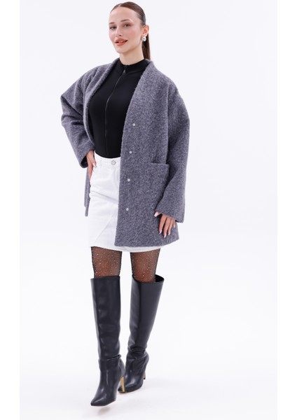 Sıcak Tutan Kadın Kaşe Kaban Astarlı-Kemerli-Çıtçıtlı modelleri