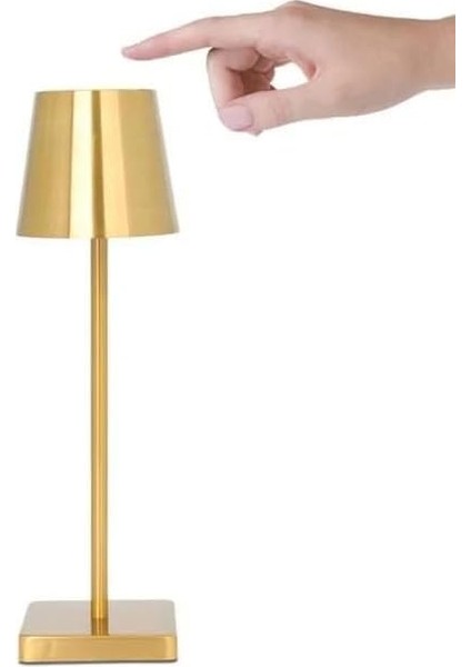Taşınabilir Şarjlı Masa Lambası Dimmerli Dekoratif Abajur Cata Istanbul Dokunmatik Sunum Lambası