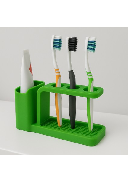 Su Süzgeçli Diş Fırçası ve Macun Standı