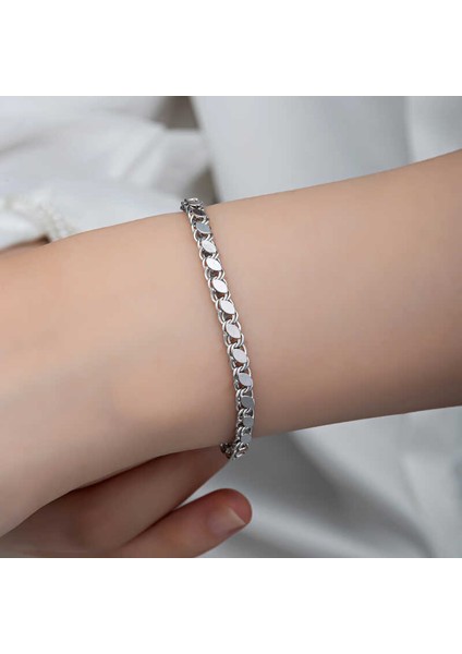925 Ayar Gümüş Pullu Zincir Kadın Bileklik T8276 (802802) modelleri