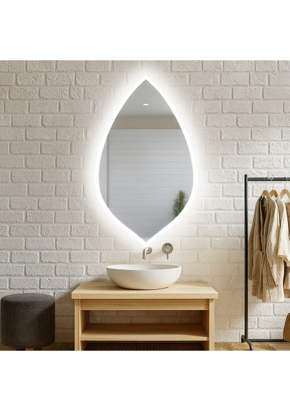 Natura LED Ayna – Damla Formlu Modern Duvar Aynası modelleri