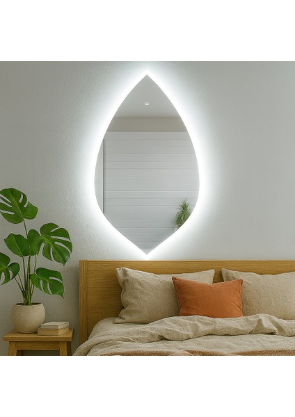 Natura LED Ayna – Damla Formlu Modern Duvar Aynası fırsatları