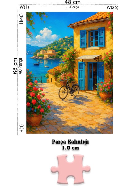 1000 Parça - Bıcycle By The Sea (Deniz Kıyısında Bisiklet) fiyatları
