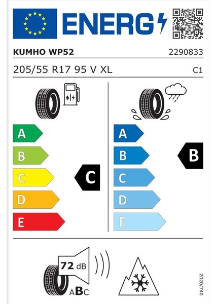 205/55R17 95V Xl Wıntercraft WP52 2025 Kış Lastiği fiyatları