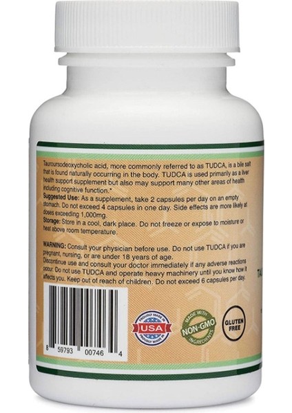 Tudca 60 Capsules 500MG Per Serving. Usa Version. Tr Tek Yetkili Satıcısından. 3541 modelleri