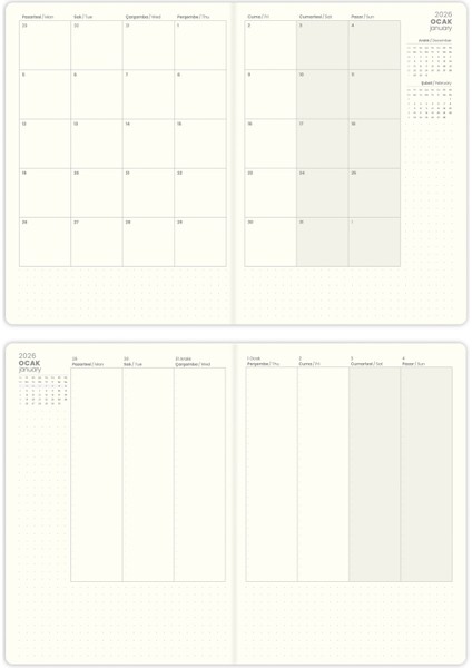 Youna 2026 Yılı A5 Ajanda 15X21 cm - 12 Aylık - Dikey Tasarım – Mavi fırsatları