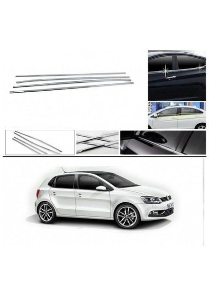 Volkswagen Polo Krom Cam Çıtası 2009-2017 (4 Parça) fiyatları