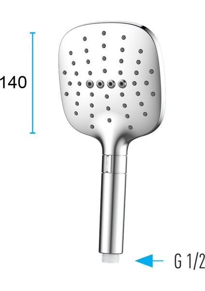 | Valtemo Full Krom, Çevirmeli Buton, Fonksiyonlu, Büyük Boy El Duşu fırsatları