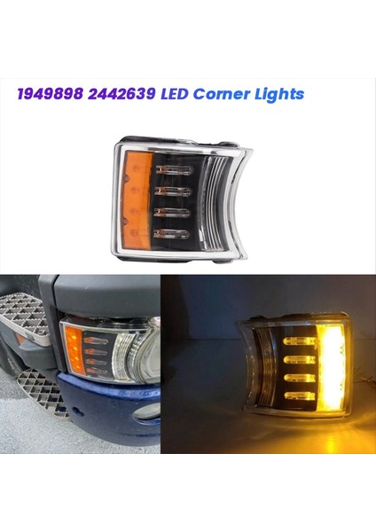 Ön drl LED köşe ışığı dönüş sinyali ışığı 1949898 2442639 Scania kamyonu için p g r t serisi gündüz koşu lambası (Yurt Dışından) fırsatları