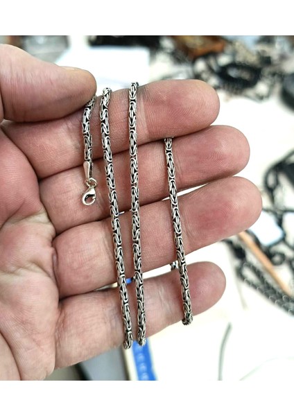 925 Ayar Gümüş Kral Zincir Kolye 2,5 mm 60 cm