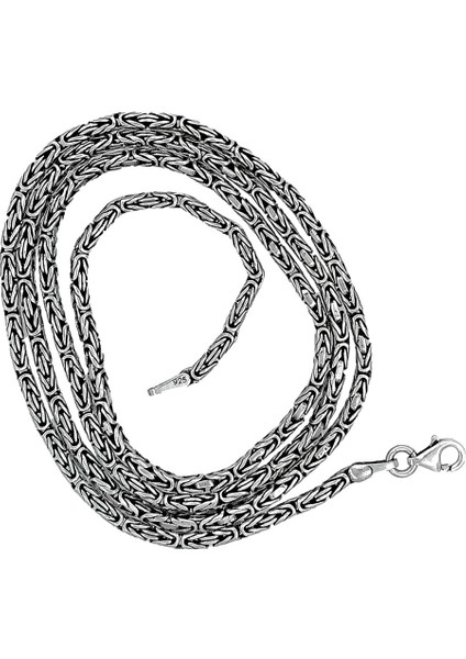 925 Ayar Gümüş Kral Zincir Kolye 2,5 mm 60 cm modelleri