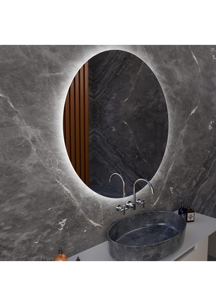 Lunaris LED Ayna – Yuvarlak Mermer Duvar Aynası fiyatları
