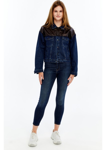 Kadın Standart Kot Ceket Deri Niş Özgün Tasarım Günlük Sokak Sitili Model Bomber Mont Kolej Ceket fiyatları